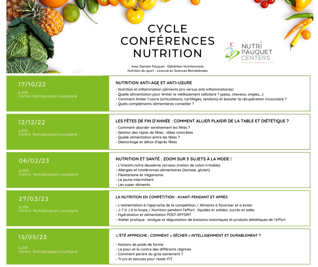 CYCLE DE CONFERENCES EN NUTRITION