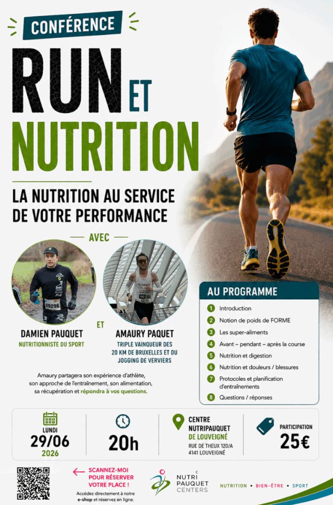 RUN ET NUTRITION : une conférence dédiée aux coureurs et sportifs d’endurance